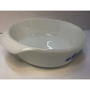Casserole Dish 1 Quart Fire King Anchor Hocking‎ #436 Blue Cornflowers Vintage